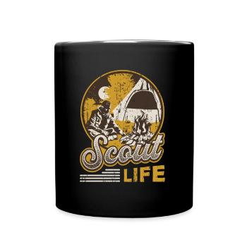 Scout Life Scout Camping Outdoor Scout - Full Colour Mug - black - Front