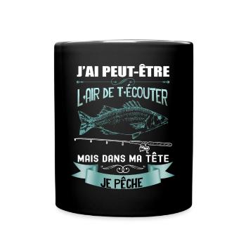 La Pêche Rien Que La Pêche Humour Pêcheur - Mug uni - noir - Devant
