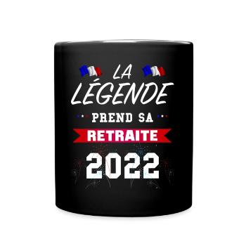 Légende retraite 2022 humour Papa - Mug uni - noir - Devant