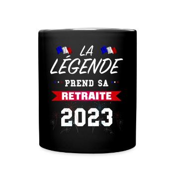 Legende retraite 2023 humour Homme - Mug uni - noir - Devant