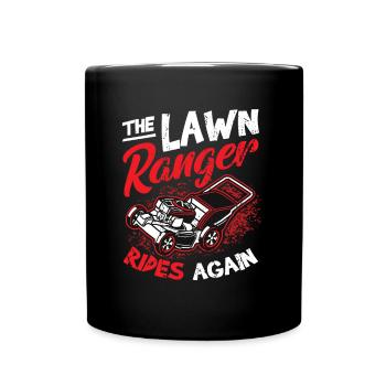 Le Garde-pelouse roule à nouveau sur la tondeuse à gazon d’entretien de pelouse - Mug uni - noir - Devant