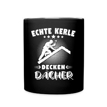 Dachdecker - Tasse einfarbig - Schwarz - Vorne