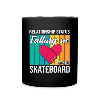 Skateboarder Falling In Love With My Skateboard - Full Colour Mug - black - Front