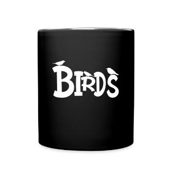 Oiseaux - Birdlife - Idée cadeau perruche - Mug uni - noir - Devant