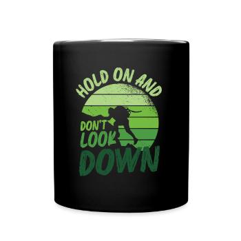 Ne regardez pas vers le bas le bloc, l’escalade. - Mug uni - noir - Devant