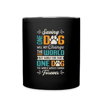 Sauver One Dogs World Animal Rescue, Dog House - Mug uni - noir - Devant