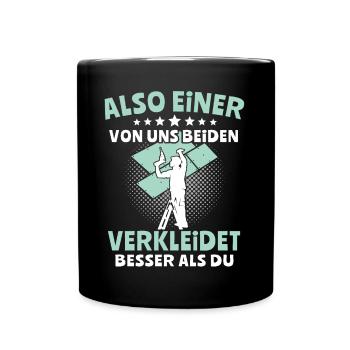 Trockenbaumonteur Sprüche Trockenbauer Geschenk - Tasse einfarbig - Schwarz - Vorne