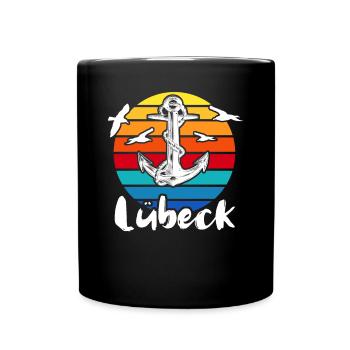 Lübeck Dictons Ville hanséatique de Luebeck - Mug uni - noir - Devant