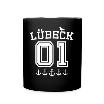 Lübeck Dictons Ville hanséatique de Luebeck - Mug uni - noir - Devant
