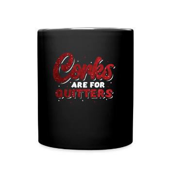 Korken sind für Quitters ,lustiges Weinfest. - Tasse einfarbig - Schwarz - Vorne