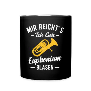 Euphonium Orchester Horn Musiker Blasmusik - Tasse einfarbig - Schwarz - Vorne