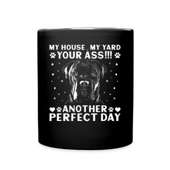 Cane Corso My House My Yard - Full Colour Mug - black - Front