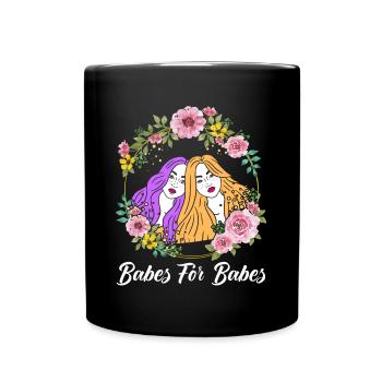 Babes for Babes Féministe - Mug uni - noir - Devant