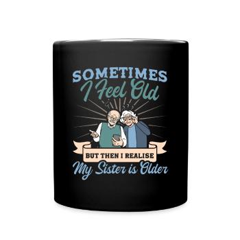 Personnes âgées Grand-père sarcastique - Mug uni - noir - Devant
