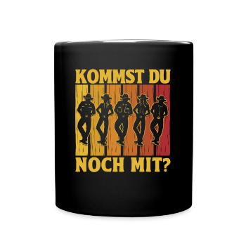 Line Dance Tänzer Tanzgruppe Cowboy Western Tanzen - Tasse einfarbig - Schwarz - Vorne