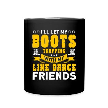 Danseuse en ligne Western Boots Cowboy Western Ta - Mug uni - noir - Devant