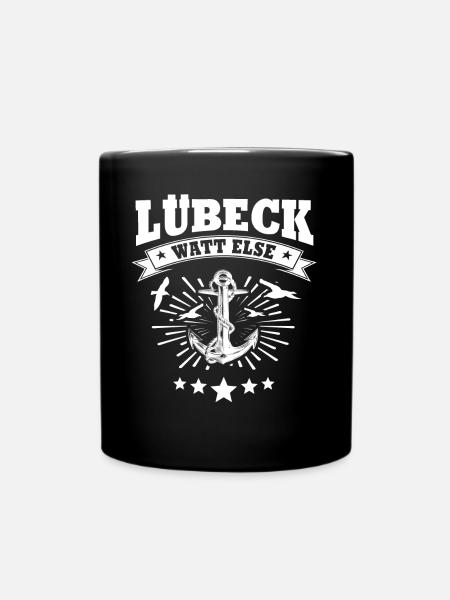 Lübeck - Tasse einfarbig - Schwarz