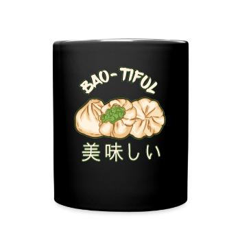 Bao Bun Funny Dim Sum Bao - Tiful Asian Food - Tasse einfarbig - Schwarz - Vorne