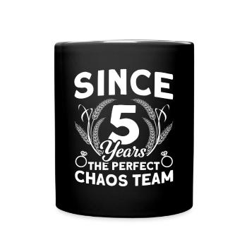 5. Wedding Anniversary Couple Design 5 Years Marriage - Full Colour Mug - black - Front
