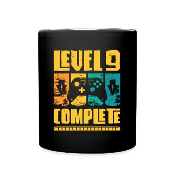 Niveau 9 Complet Anniversaire Gamer Né en 2013 - Mug uni - noir - Devant