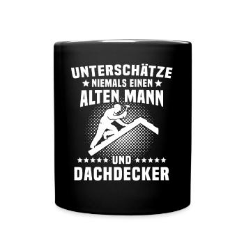Dachdecker - Tasse einfarbig - Schwarz - Vorne