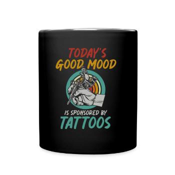 Tattoo Artist Mood Tattoos Funny - Full Colour Mug - black - Front