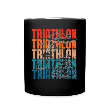 Triathlon Natation Cyclisme Course à pied Sport - Mug uni - noir - Devant