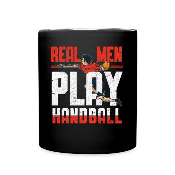 Joueurs de handball masculin Athlètes - Mug uni - noir - Devant