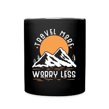 Road Trip Travel Adventure Outdoor Travelers - Full Colour Mug - black - Front