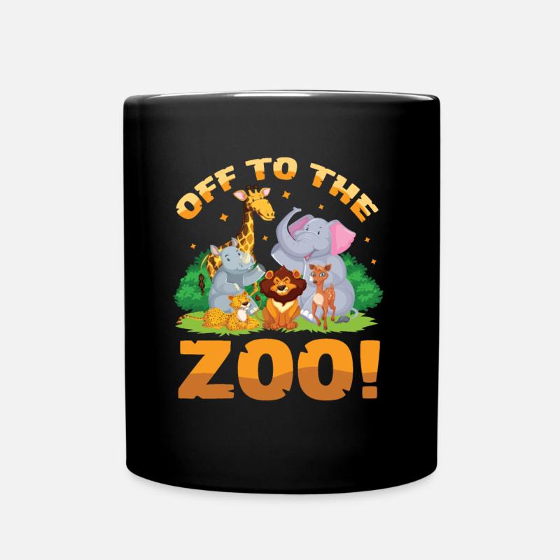 Auf zum Zoo - Tasse einfarbig - Schwarz