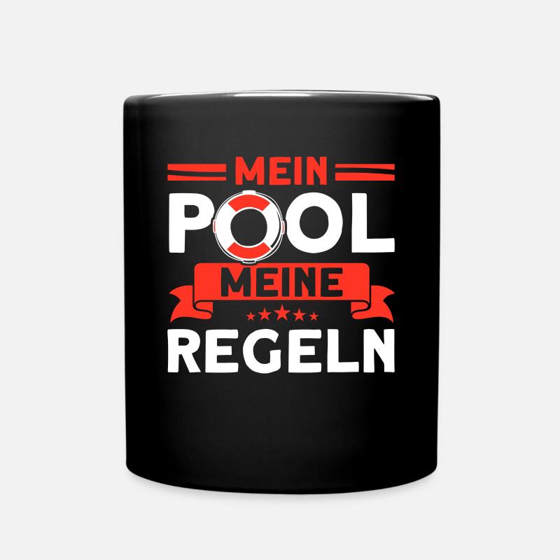Bademeister Schwimmbad Lifeguard Rettungsschwimmer - Tasse einfarbig - Schwarz