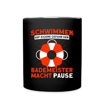 Sauveteur Piscine Sauveteur Sauveteur Sauveteur - Mug uni - noir - Devant