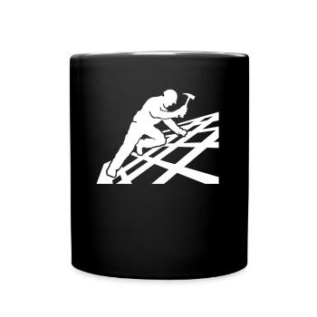 Roofing motif roofing ceilings - Full Colour Mug - black - Front