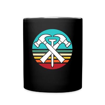 Roofing motif roofing ceilings - Full Colour Mug - black - Front