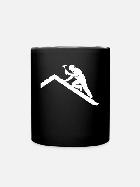 Plafonds de toiture à motif de toiture - Mug uni - noir