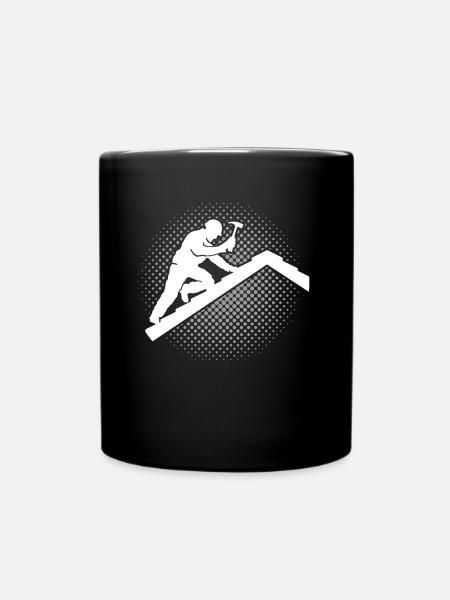 Plafonds de toiture à motif de toiture - Mug uni - noir