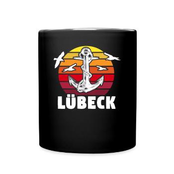 Lübeck Sprüche Hansestadt Luebeck - Tasse einfarbig - Schwarz - Vorne