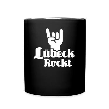 Lübeck Sprüche Hansestadt Luebeck - Tasse einfarbig - Schwarz - Vorne