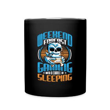 Jeu de prédiction de week-end avec une chance. - Mug uni - noir - Devant