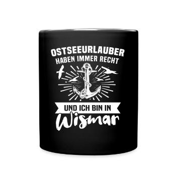 Wismar - Tasse einfarbig - Schwarz - Vorne