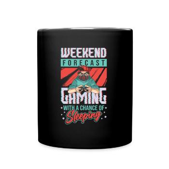 Jeu de prédiction de week-end avec une chance. - Mug uni - noir - Devant