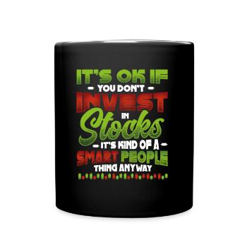 Investir, Investisseur Boursier. - Mug uni - noir - Devant