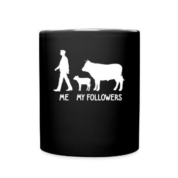 I My Followers Cow Breeder Farmer Cows Farmer - Full Colour Mug - black - Front