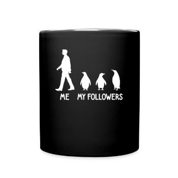 I My Followers Penguin Animal Keeper Zoo Bird - Full Colour Mug - black - Front