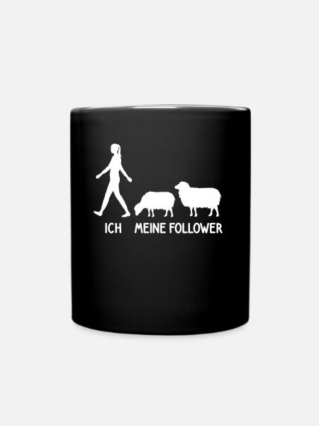 Ich Meine Follower Schaf Hirte Landwirt Bauer - Tasse einfarbig - Schwarz