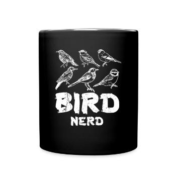 Bird Watching Nerd - Full Colour Mug - black - Front