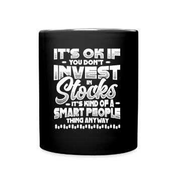 Investir, Investisseur Boursier. - Mug uni - noir - Devant