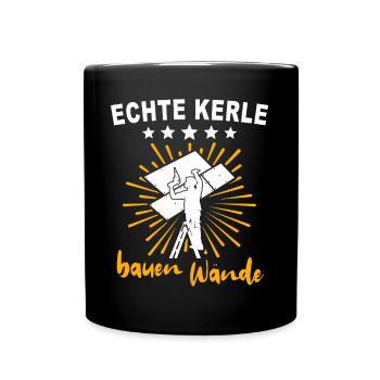 Trockenbauer Trockenbaumonteur Trockenbau - Tasse einfarbig - Schwarz - Vorne