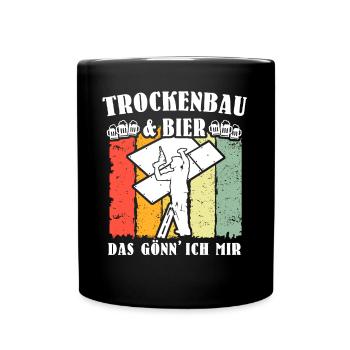 Trockenbauer Trockenbaumonteur Trockenbau - Tasse einfarbig - Schwarz - Vorne