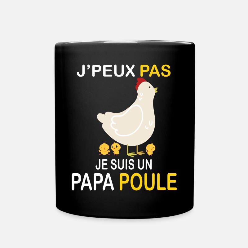 Papa Poule le Meilleur de Tous - Mug uni - noir